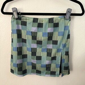 Riley Hubatka x Peppermayo - The Good Times Mesh Mini Skirt - Techno Check